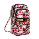 Lady's Printing Zipper Shoulder Bag Mini Wrist Purse Coin Purse(Love) - 1