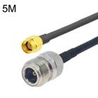 RP-SMA Male to N Female RG58 Coaxial Adapter Cable, Cable Length:5m - 1