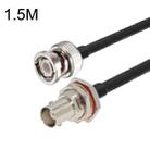 BNC Female With Waterproof Circle To BNC Male RG58 Coaxial Adapter Cable, Cable Length:1.5m - 1