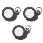 3PCS For AirTag Tracking Anti-Lost Locator Silicone Snails Case(Black) - 1