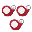 3PCS For AirTag Tracking Anti-Lost Locator Silicone Snails Case (Red) - 1