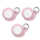 3PCS For AirTag Tracking Anti-Lost Locator Silicone Snails Case(Pink) - 1