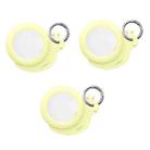 3PCS For AirTag Tracking Anti-Lost Locator Silicone Snails Case(Light Yellow) - 1