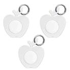 3PCS Tracking Anti-Lost Locator Silicone Apple Version Case For AirTag(White) - 1