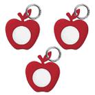 3PCS Tracking Anti-Lost Locator Silicone Apple Version Case For AirTag(Red) - 1