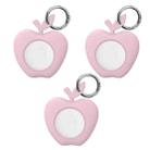 3PCS Tracking Anti-Lost Locator Silicone Apple Version Case For AirTag (Pink) - 1