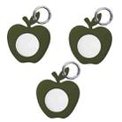 3PCS Tracking Anti-Lost Locator Silicone Apple Version Case For AirTag (Army Green) - 1