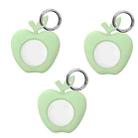 3PCS Tracking Anti-Lost Locator Silicone Apple Version Case For AirTag(Tea Green) - 1