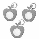 3PCS Tracking Anti-Lost Locator Silicone Apple Version Case For AirTag (Gray) - 1