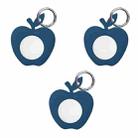 3PCS Tracking Anti-Lost Locator Silicone Apple Version Case  For AirTag (Dark Blue) - 1