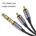 1.5m Gold Plated 6.35mm Jack to 2 x RCA Male Stereo Audio Cable - 2