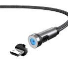 CC56 Micro USB Magnetic Interface Dust Plug Rotating Data Charging Cable, Cbale Length: 2m(Black) - 1