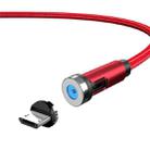 CC56 Micro USB Magnetic Interface Dust Plug Rotating Data Charging Cable, Cbale Length:2m((Red) - 1