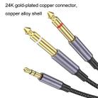 1m Gold Plated 3.5mm Jack to 2 x 6.35mm Male Stereo Audio Cable - 2