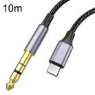 10m Gold Plated Type-C/USB-C Jack to 6.35mm Male Stereo Audio Cable - 1