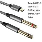 1m Gold Plated Type-C/USB-C Jack to 2 x 6.35mm Male Stereo Audio Cable - 2