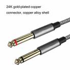 1m Gold Plated Type-C/USB-C Jack to 2 x 6.35mm Male Stereo Audio Cable - 3