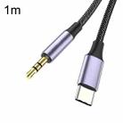 1m Gold Plated Type-C/USB-C Jack To 3.5mm Male Stereo Audio Cable - 1