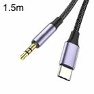 1.5m Gold Plated Type-C/USB-C Jack To 3.5mm Male Stereo Audio Cable - 1
