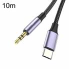 10m Gold Plated Type-C/USB-C Jack To 3.5mm Male Stereo Audio Cable - 1