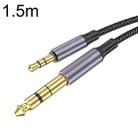 1.5m Gold Plated 3.5mm Jack To 6.35mm Male Stereo Audio Cable - 1