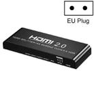 HW-204 HDMI 2.0 1 into 4 High-Definition Video Distributor, Style:EU Plug(Black) - 1