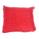 50x50cm New Born Baby Knitted Wool Blanket Newborn Photography Props Chunky Knit Blanket Basket Filler(Red) - 2
