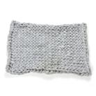 50x50cm New Born Baby Knitted Wool Blanket Newborn Photography Props Chunky Knit Blanket Basket Filler(Gray) - 2