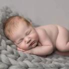 50x50cm New Born Baby Knitted Wool Blanket Newborn Photography Props Chunky Knit Blanket Basket Filler(Dark Blue) - 6