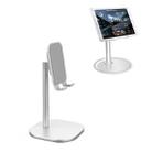 TCP-02 Universal 4-10 inch Phone Tablet Non-slip Aluminum Metal Holder Stand Adjustable Desktop Tablet Bracket Mount, Version:2 Generation Standard(Silver) - 1