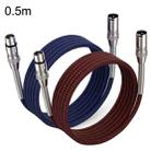 2pcs LHD010 Caron Male To Female XLR Dual Card Microphone Cable Audio Cable 0.5m(Red + Blue) - 1