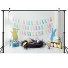 2.1m x 1.5m Easter Bunny Children Birthday Party Cartoon Photography Background Cloth(W-117) - 1