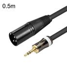 3.5mm To Caron Male Sound Card Microphone Audio Cable, Length:0.5m - 1