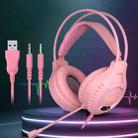 Smailwolf AK3 3.5mm Double Plug Version Game Wired Luminous Desktop Computer Headset(Pink) - 1