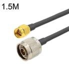 SMA Male to N Male RG58 Coaxial Adapter Cable, Cable Length:1.5m - 1