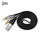 XLR Male To 2RCA Male Plug Stereo Audio Cable, Length:, Length:2m - 1
