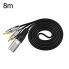 XLR Male To 2RCA Male Plug Stereo Audio Cable, Length:, Length:8m - 1