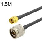 RP-SMA Male to N Male RG58 Coaxial Adapter Cable, Cable Length:1.5m - 1