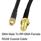 SMA Male To RP-SMA Female RG58 Coaxial Adapter Cable, Cable Length:3m - 4