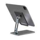 SSKY X21 Adjustable Ipad Computer Universal Aluminum Alloy 2-In-1 Bracket(Gray) - 1