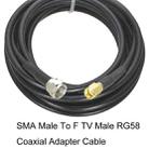 SMA Male To F TV Male RG58 Coaxial Adapter Cable, Cable Length:5m - 2