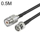 BNC Male To UHF Female RG58 Coaxial Adapter Cable, Cable Length:0.5m - 1