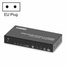 FJGEAR FJ-401HF 4 In 1 Out 4K HDMI Splitter Supports Four Screen Segmentation, Plug Type:EU Plug(Black) - 1