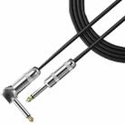 Guitar Connection Wire Folk Bass Performance Noise Reduction Elbow Audio Guitar Wire, Size:0.5m(Black) - 1