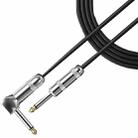 Guitar Connection Wire Folk Bass Performance Noise Reduction Elbow Audio Guitar Wire, Size:1m(Black) - 1