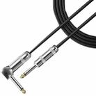 Guitar Connection Wire Folk Bass Performance Noise Reduction Elbow Audio Guitar Wire, Size:3m(Black) - 1