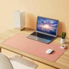 Digital Display Temperature Control Heated Leather Desk Pad Mouse Pad,CN Plug, Size: 80 x 33cm(Pink) - 1