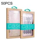 50 PCS Kraft Paper Phone Case Leather Case Packaging Box, Size: L 5.8-6.7 Inch(Cyan) - 1