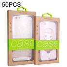 50 PCS Kraft Paper Phone Case Leather Case Packaging Box, Size: L 5.8-6.7 Inch(Green) - 1