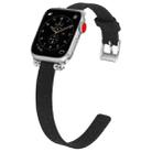 Nylon Canvas Beaded Watch Band For Apple Watch Series  6&SE&5&4 40mm / 3&2&1 38mm(Black) - 1